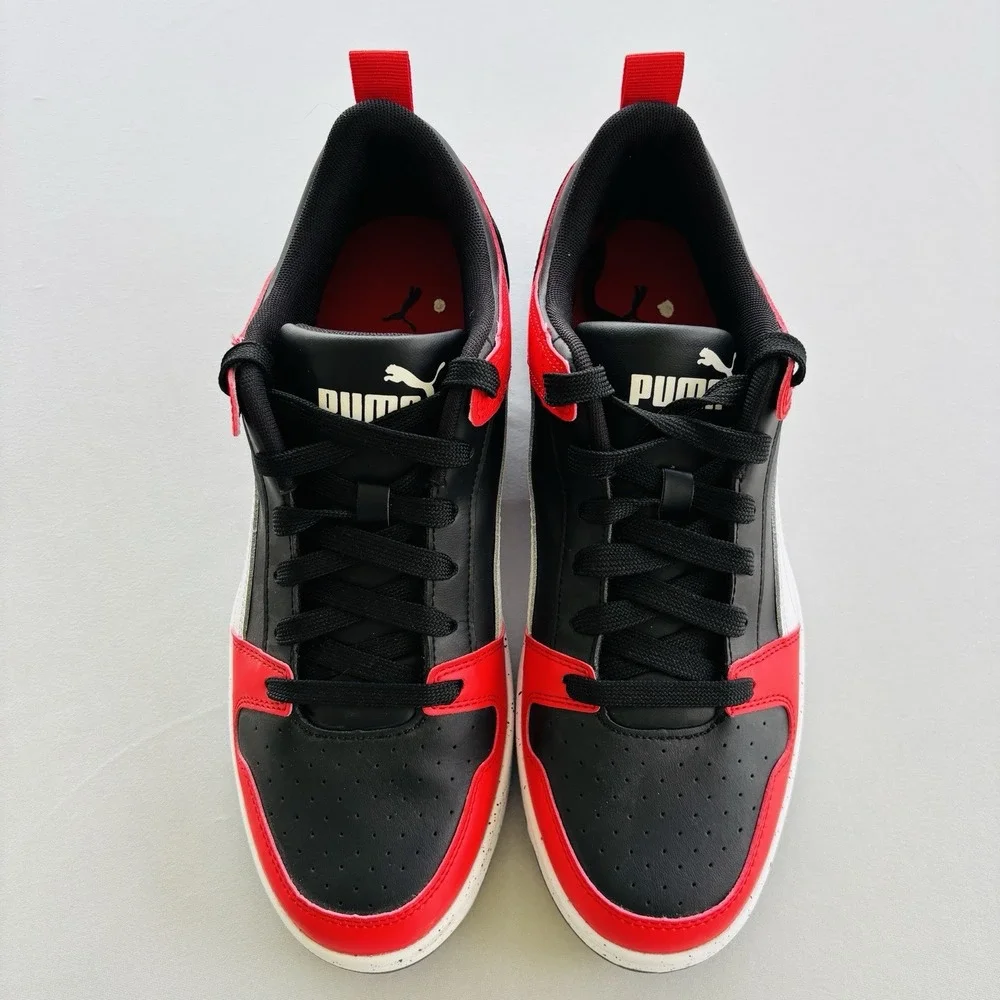 Puma Rebound Joy Low Sneakers Red Black White Men's Size‎ 11 (389958-01)